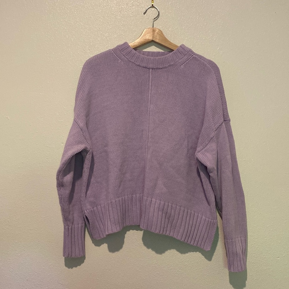 A New Day Lavender Knitted Pullover Sweater Size XL